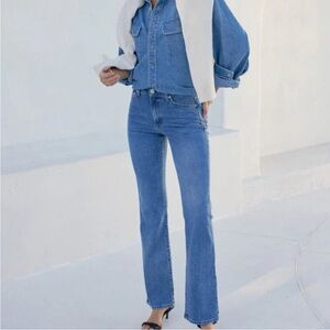AYR the hangout bootcut jeans medium wash blue denim size 30